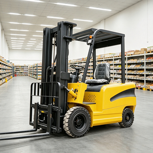 3 Ton 4 Ton Sit On Electric Forklift Counterbalance Fork Truck Li Ion Battery 5000mm Lift Mast For Factory Loading Dock