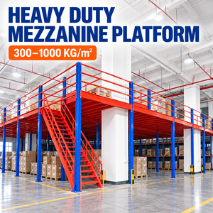 Heavy Duty Warehouse Mezzanine Floor Platform with Pallet Racking For Storage Expansion