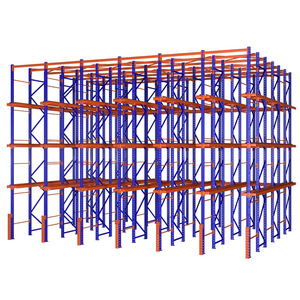 Q235 Steel Heavy Duty Powder Coated Corrosion Protection Single Deep Pallet Rack