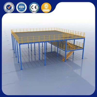 Industrial warehouse storage platform multi level racking