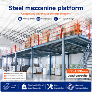 Customized Steel Mezzanine Warehouse Storage Rack Heavy Duty Multi Tier Platform Industrial Shelving Factory Manufacturer